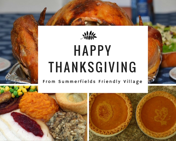 Happy Thanksgiving from Summersfield Friendly Village