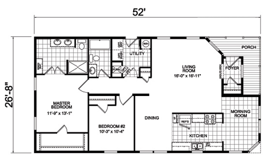 ponderosa manufactured home floor plan