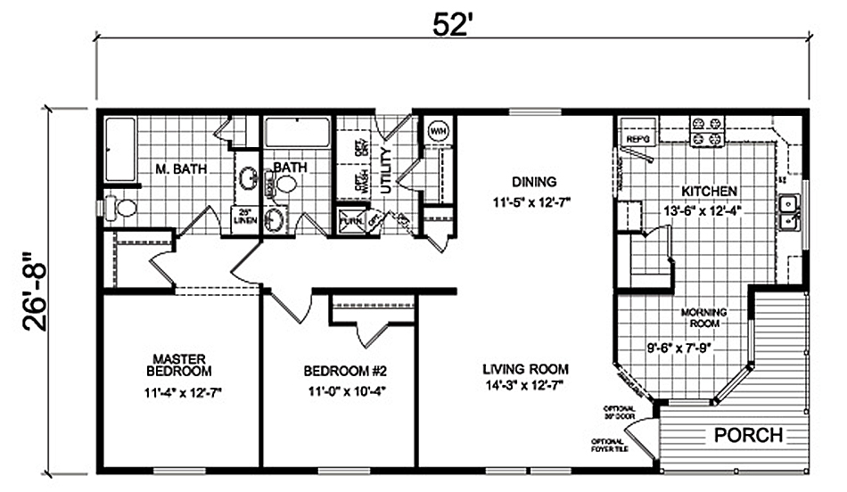 floor plans and specifications of the Tamarack home design
