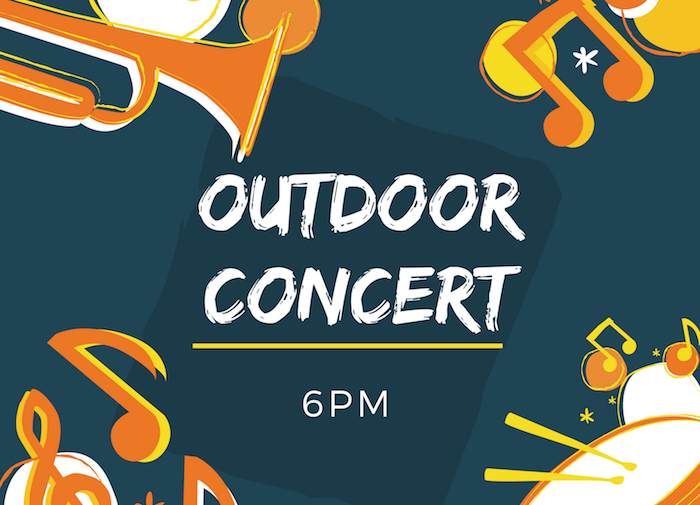 Outdoor concert 6 pm