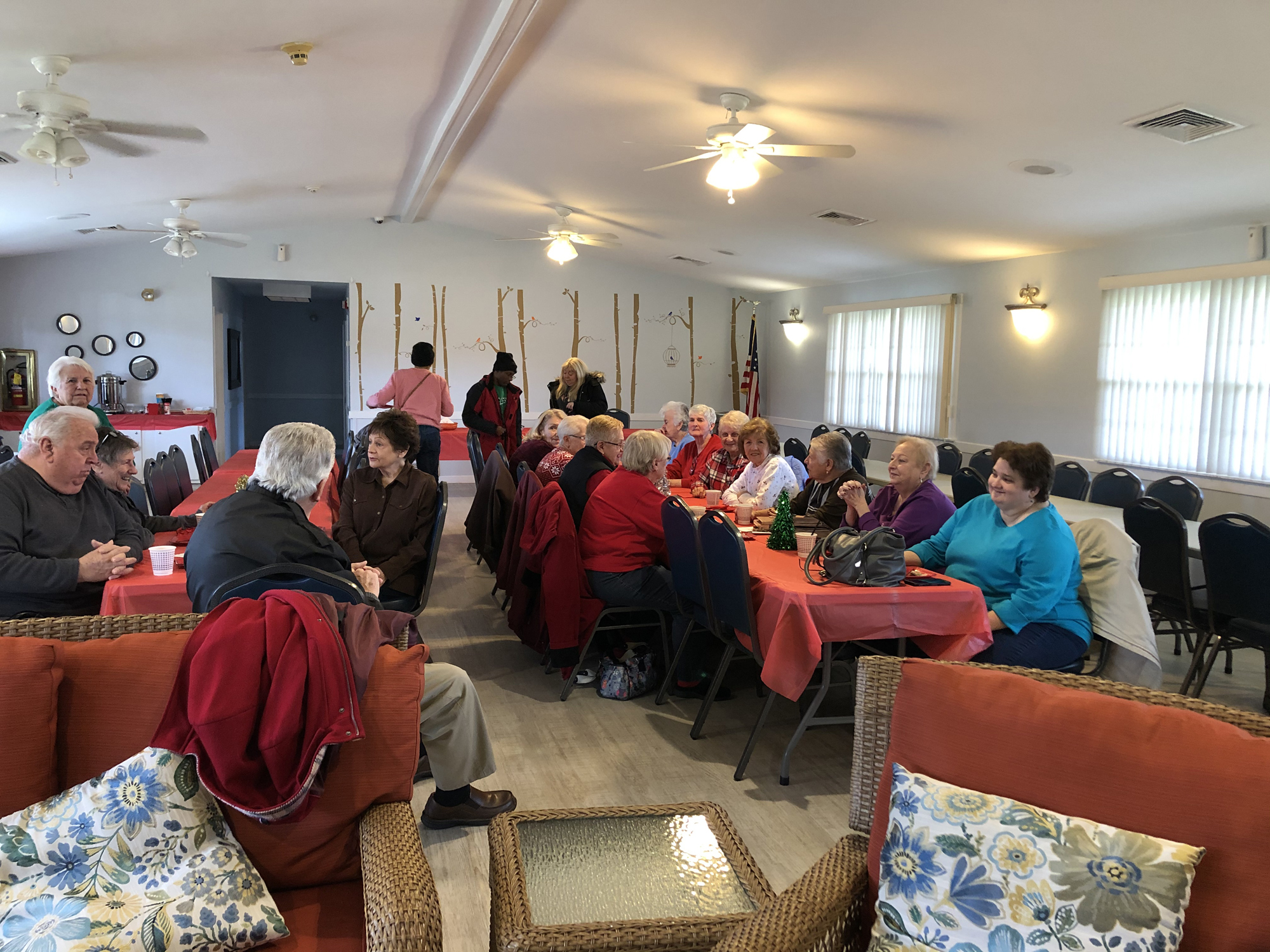 Residents at the Christmas