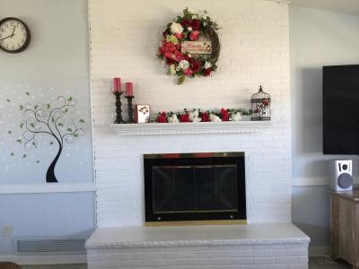 Clubhouse Fireplace during Valentines Day